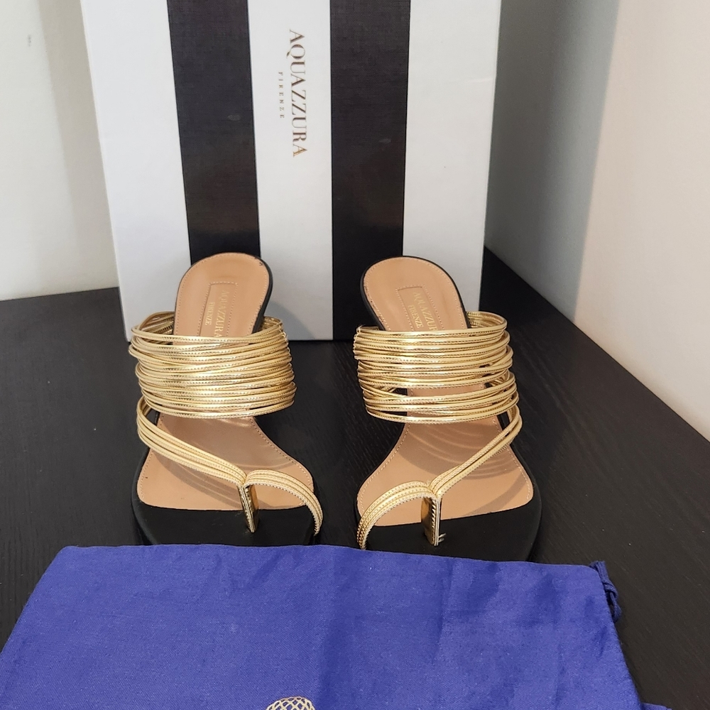 Aquazzura kitten heels sandals